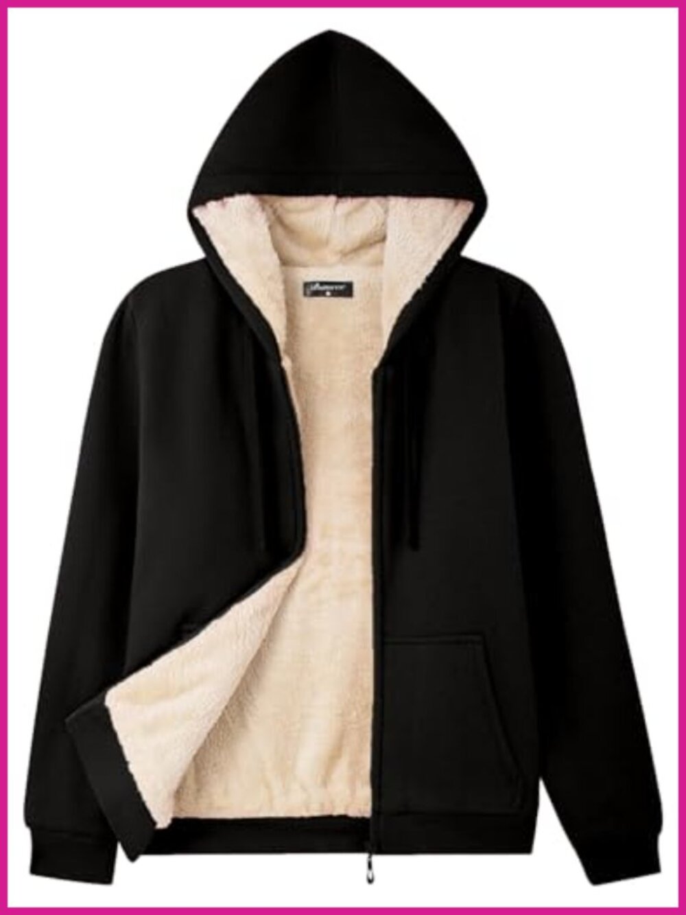 Women's Fleece Lined Zip Up Hoodie Jacket Cozy Warm Sweatshirt